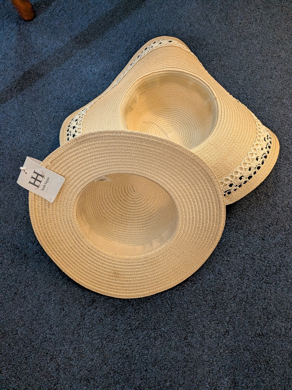 Haute Hippie Multicolor Satin Halter Top with Wide Brim Straw Hat - Picture 3 of 6